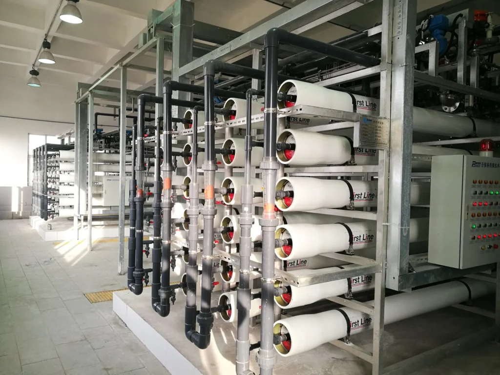 60 m³/h浓盐水＋4 m³/h结晶母液分盐处理项目的处理设备现场